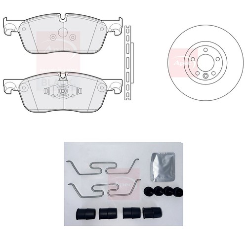 Front brake discs - pads, with
